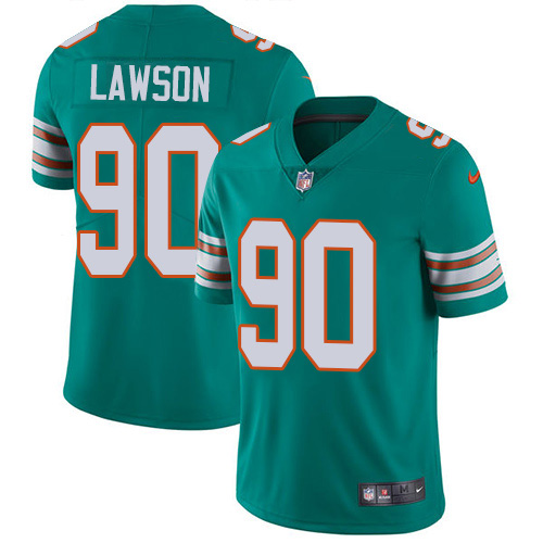 Nike Miami Dolphins #90 Shaq Lawson Aqua Green Alternate Youth Stitched NFL Vapor Untouchable Limited Jersey->youth nfl jersey->Youth Jersey